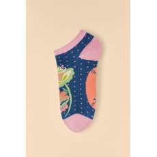 Powder Scandinavian Stems Trainer Socks Navy