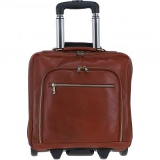 Ashwood Leather Business Trolley Bag Tan PL51