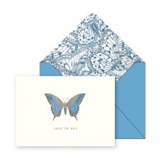 Portico Designs Blue Butterfly Boxed Notecards 10 Pack