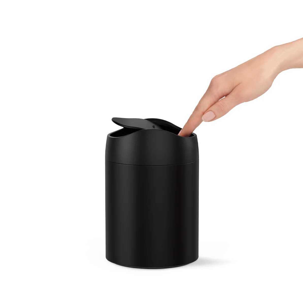 Simple Human Matte Black Steel Mini Bin 1.5L