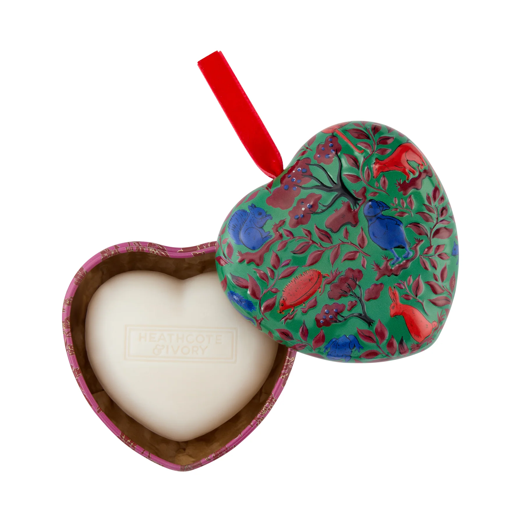 Heathcote & Ivory Merry & Wild Scented Soap In Heart Shaped Tin 90g