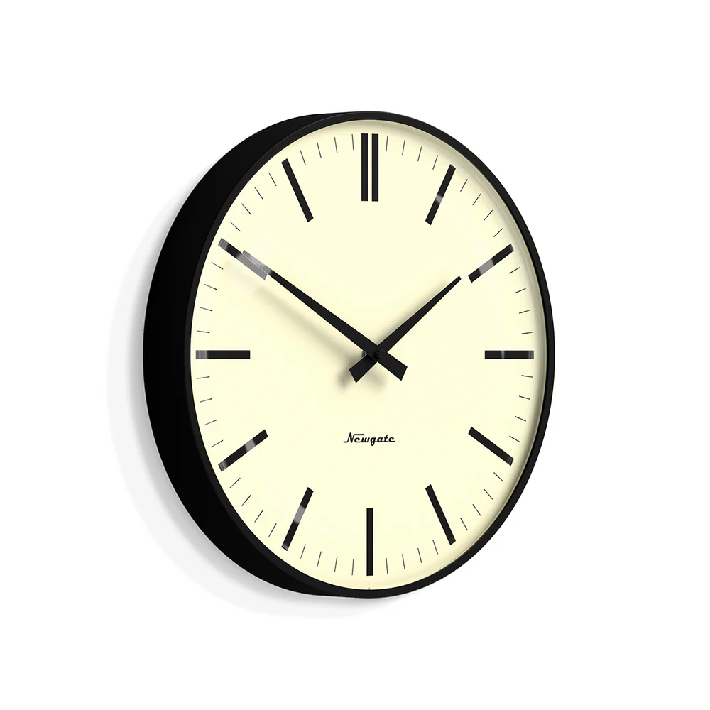 Newgate Radio City Wall Clock | Black / Bowery Dial