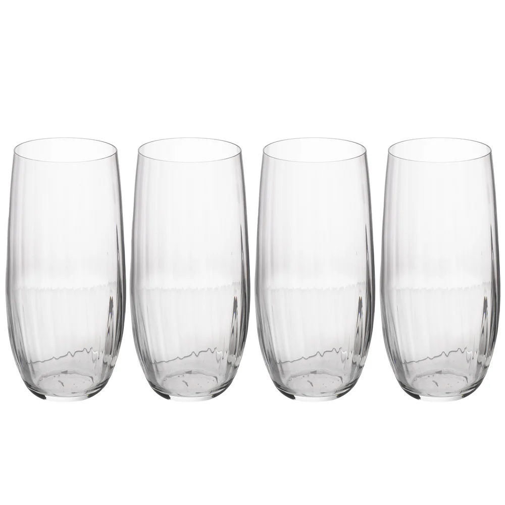 Mikasa Treviso Crystal Highball Glasses Set of 4