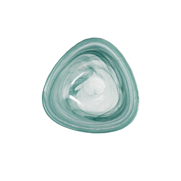 Artesà Glass Serving Bowl Green Swirl - 13cm