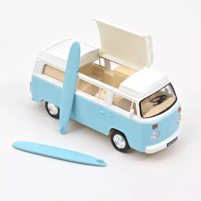 Norev VW Combi T2b Camper Van 1973 Light Blue Jet Car 1:43