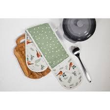 Premier Christmas Robin / Spot Double Oven Gloves Premier Christmas Robin / Spot Double Oven Gloves