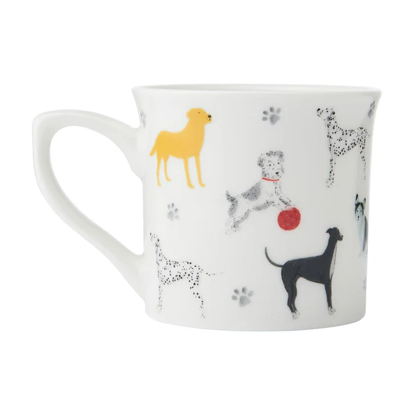 Mikasa Fine China Dog Print Fluted Mug 250ml