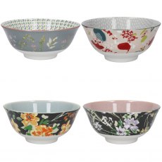 KitchenCraft Bowls Set of 4 - Floral Design KitchenCraft Bowls Set of 4 - Floral Design