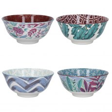 KitchenCraft Bowls Set of 4 'Vibrance' Design KitchenCraft Bowls Set of 4 'Vibrance' Design