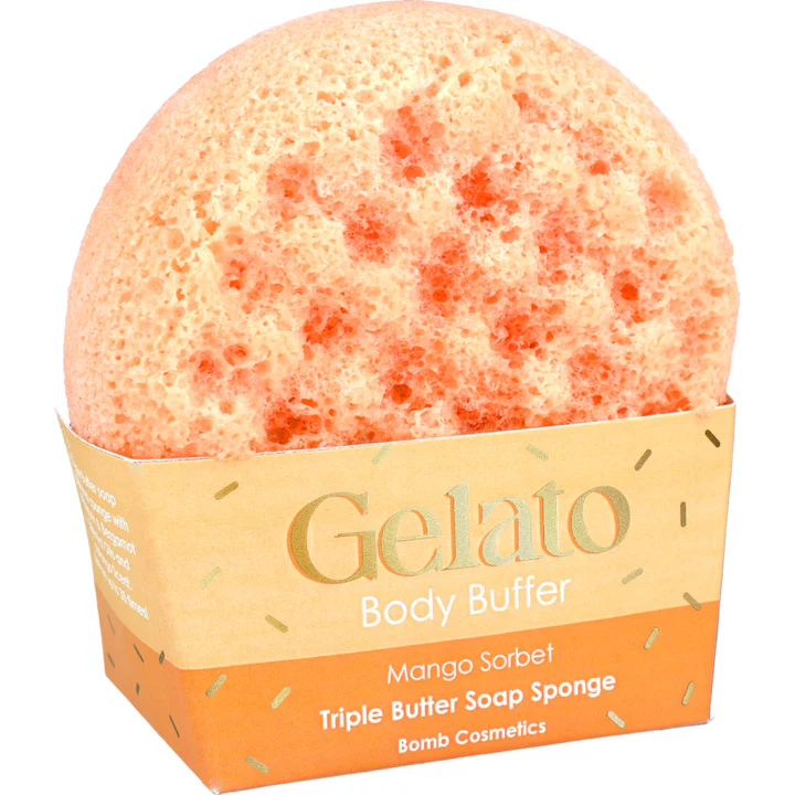 Bomb Cosmetics Mango Sorbet Buffer Soap Sponge