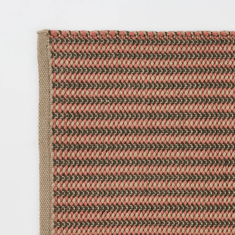 Weaver Green Dartmouth Pamplemousse Stripe Rug 90x60cm Weaver Green Dartmouth Pamplemousse Stripe Rug 90x60cm