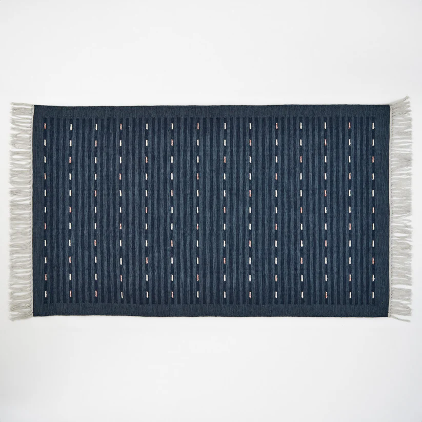 Weaver Green Cosmo Indigo Rug 150x90cm Weaver Green Cosmo Indigo Rug 150x90cm