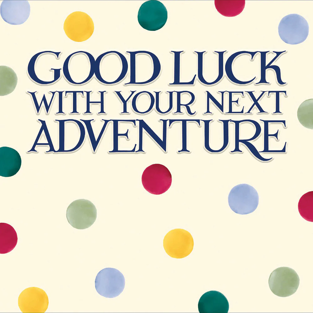 Emma Bridgewater Good Luck With Your Next Adventure Card