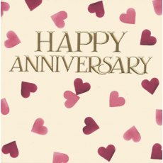 Emma Bridgewater Happy Anniversary Red Hearts Card