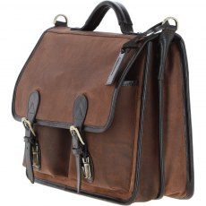 Ashwood Leather Briefcase Brown Oily Jones