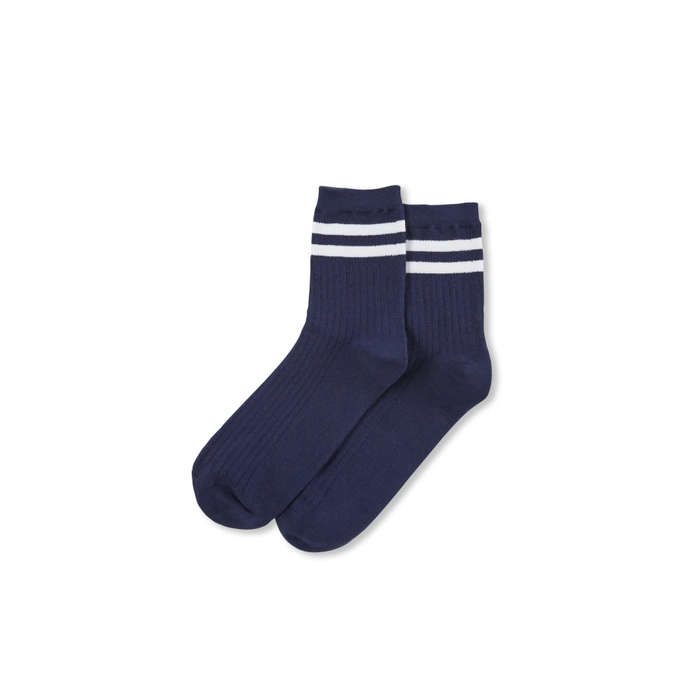 Chalk Bamboo Ankle Socks Navy