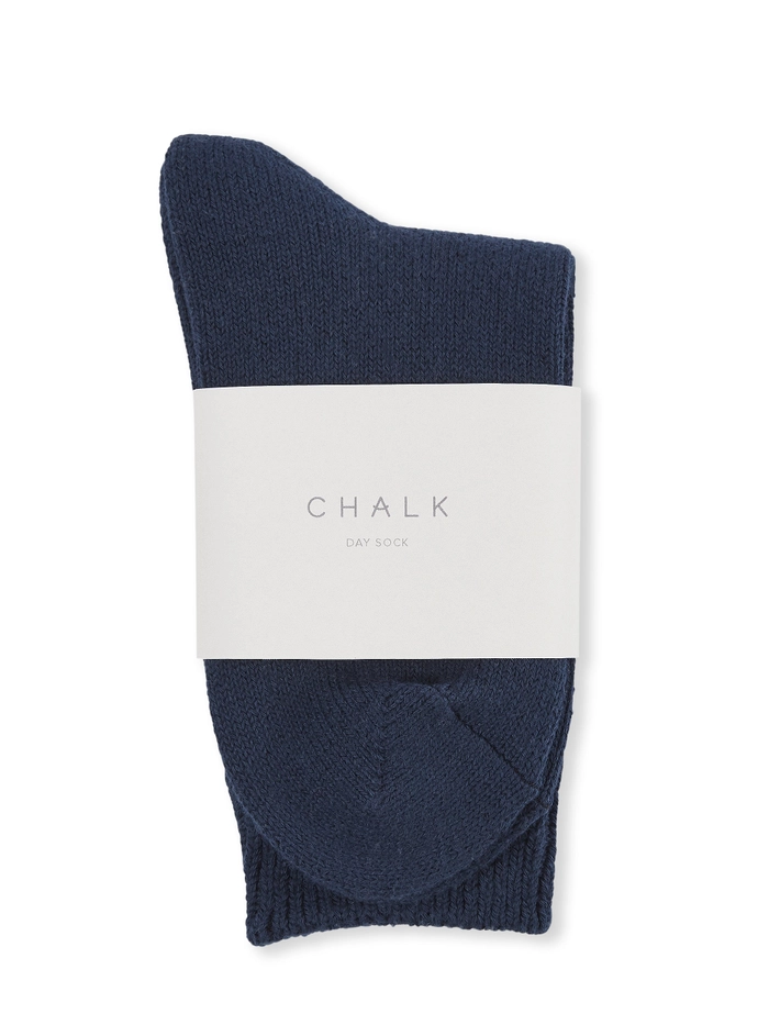 Chalk Day Sock Navy