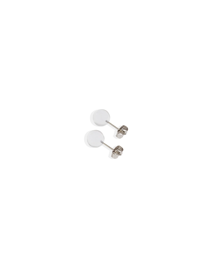 Chalk Clear Stud Earrings