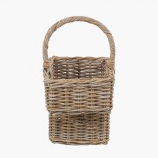 Pacific Tobs Grey Kubu Rattan Stair Basket Large Pacific Tobs Grey Kubu Rattan Stair Basket Large
