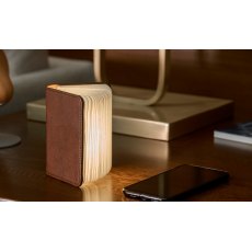 Gingko Smart Book Light - Mini Brown Leather