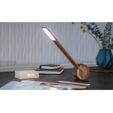 Gingko Octagon One Desk Lamp - Walnut