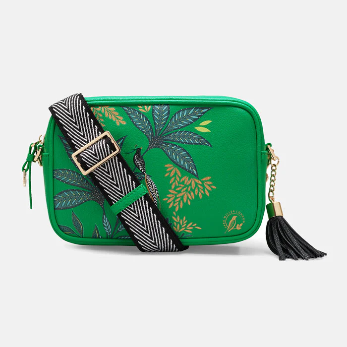 Sara Miller Camera Crossbody Bag- Green Botanic Sara Miller Camera Crossbody Bag- Green Botanic