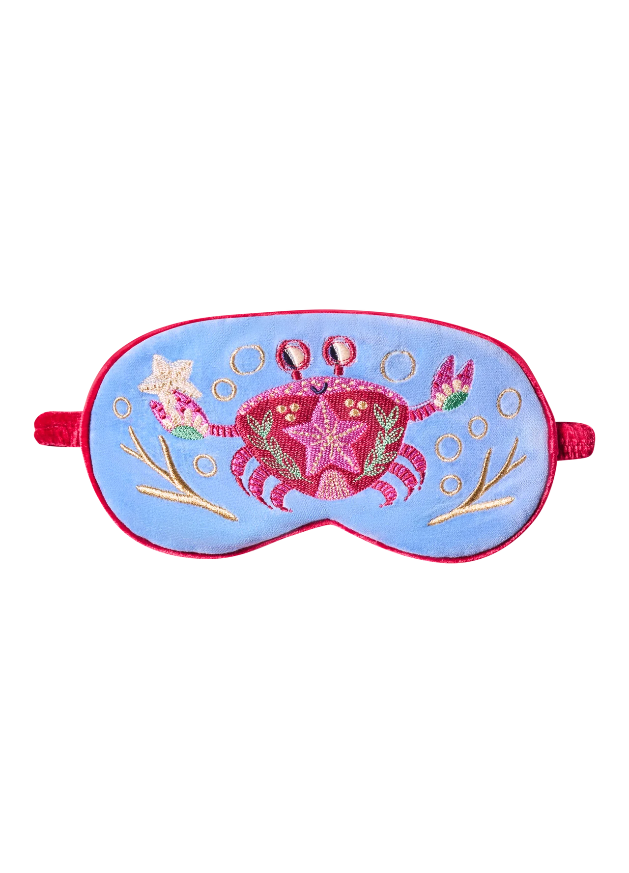 Powder Velvet Lavender Eye Mask - Seafaring Crab Cornflower