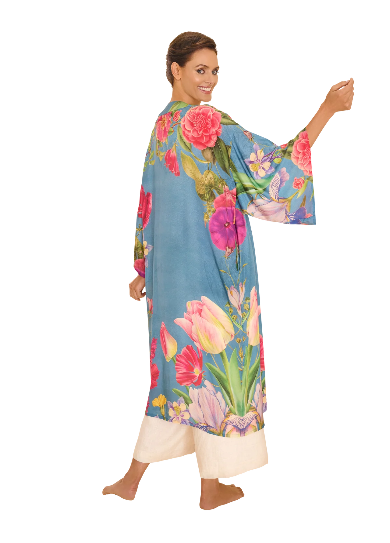 Powder Kimono Gown Floral Study - Petal