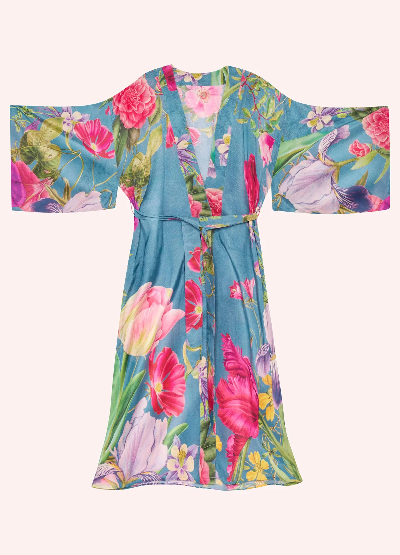 Powder Kimono Gown - Floral Study Denim