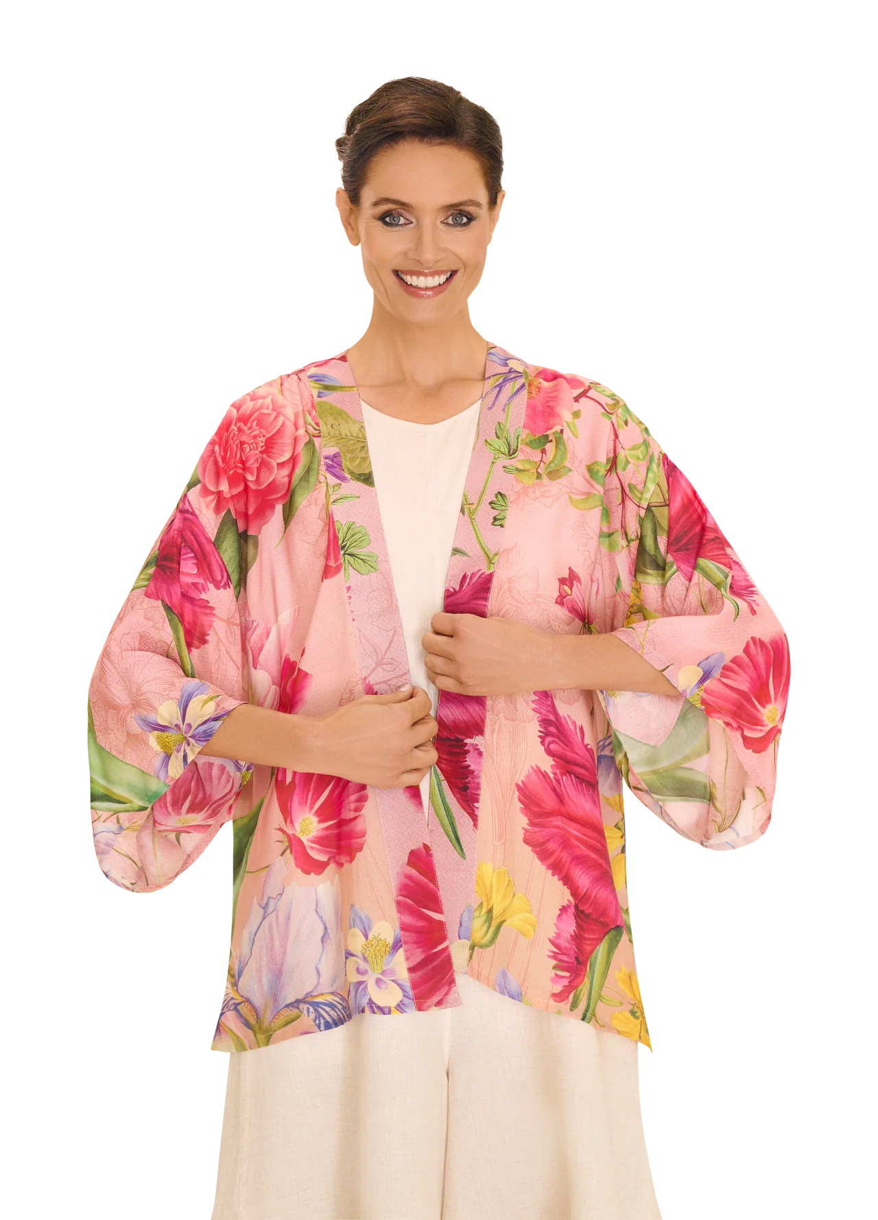 Powder Kimono Jacket - Floral Study Petal