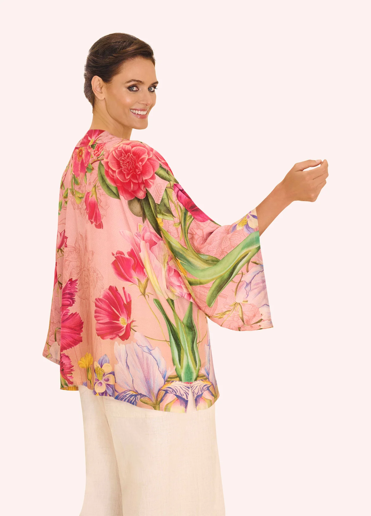 Powder Kimono Jacket - Floral Study Petal