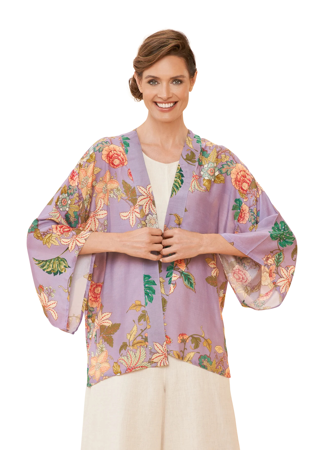 Powder Kimono Jacket - Prancing Tiger