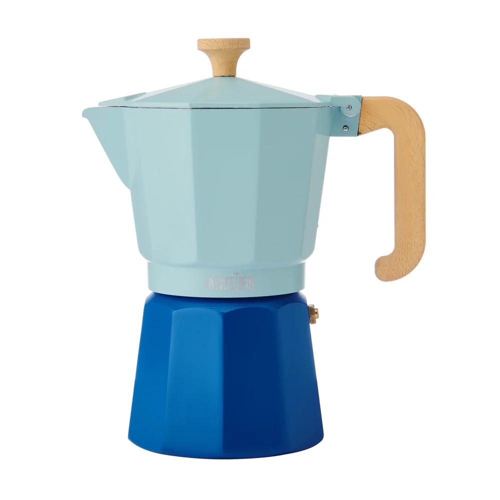 La Cafetière Venice Aluminium Espresso Maker - Sky Blue