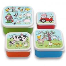 Tyrrell Katz Farm Snack Boxes - Set of 4 Tyrrell Katz Farm Snack Boxes - Set of 4