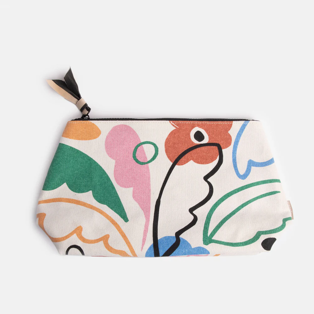 Caroline Gardner Abstract Botanical Coated Canvas Beauty Bag Caroline Gardner Abstract Botanical Coated Canvas Beauty Bag