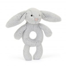 Jellycat Bashful Silver Bunny Ring Rattle Jellycat Bashful Silver Bunny Ring Rattle