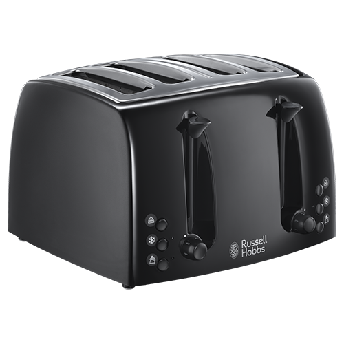 Russell Hobbs Textures 4 Slice Toaster - Black Russell Hobbs Textures 4 Slice Toaster - Black