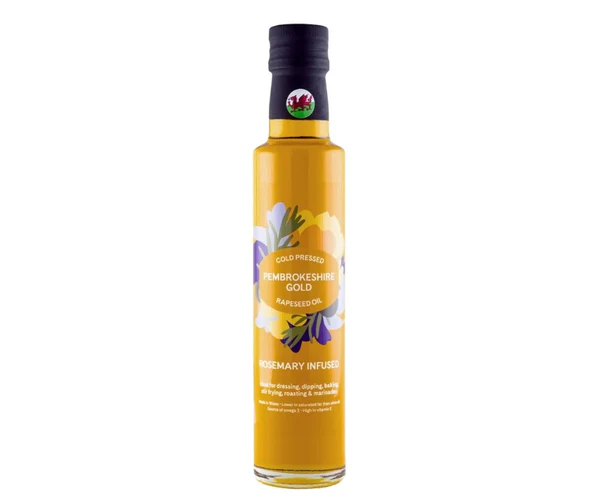 Pembrokeshire Gold Rosemary Infused Rapeseed Oil 250ml Pembrokeshire Gold Rosemary Infused Rapeseed Oil 250ml