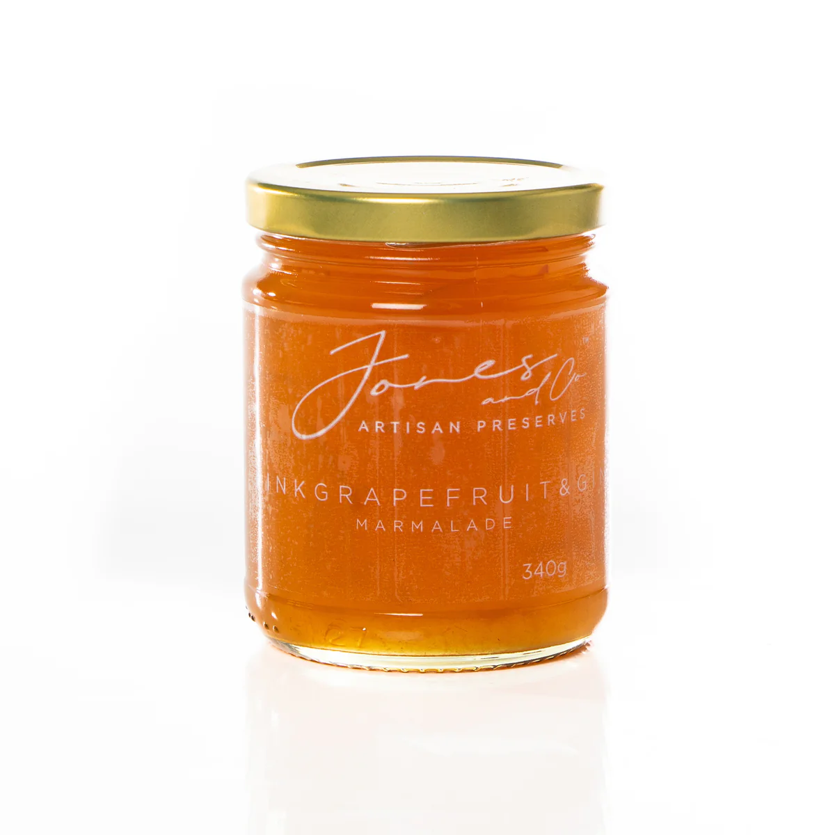 Jones & Co Pink Grapefruit & Gin Marmalade 340g Jones & Co Pink Grapefruit & Gin Marmalade 340g