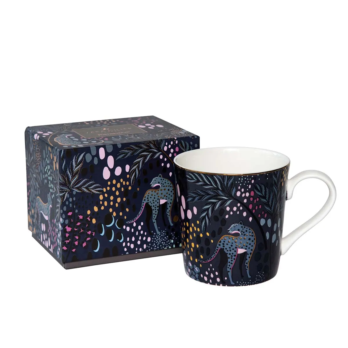 Sara Miller Midnight Leopard Mug Sara Miller Midnight Leopard Mug