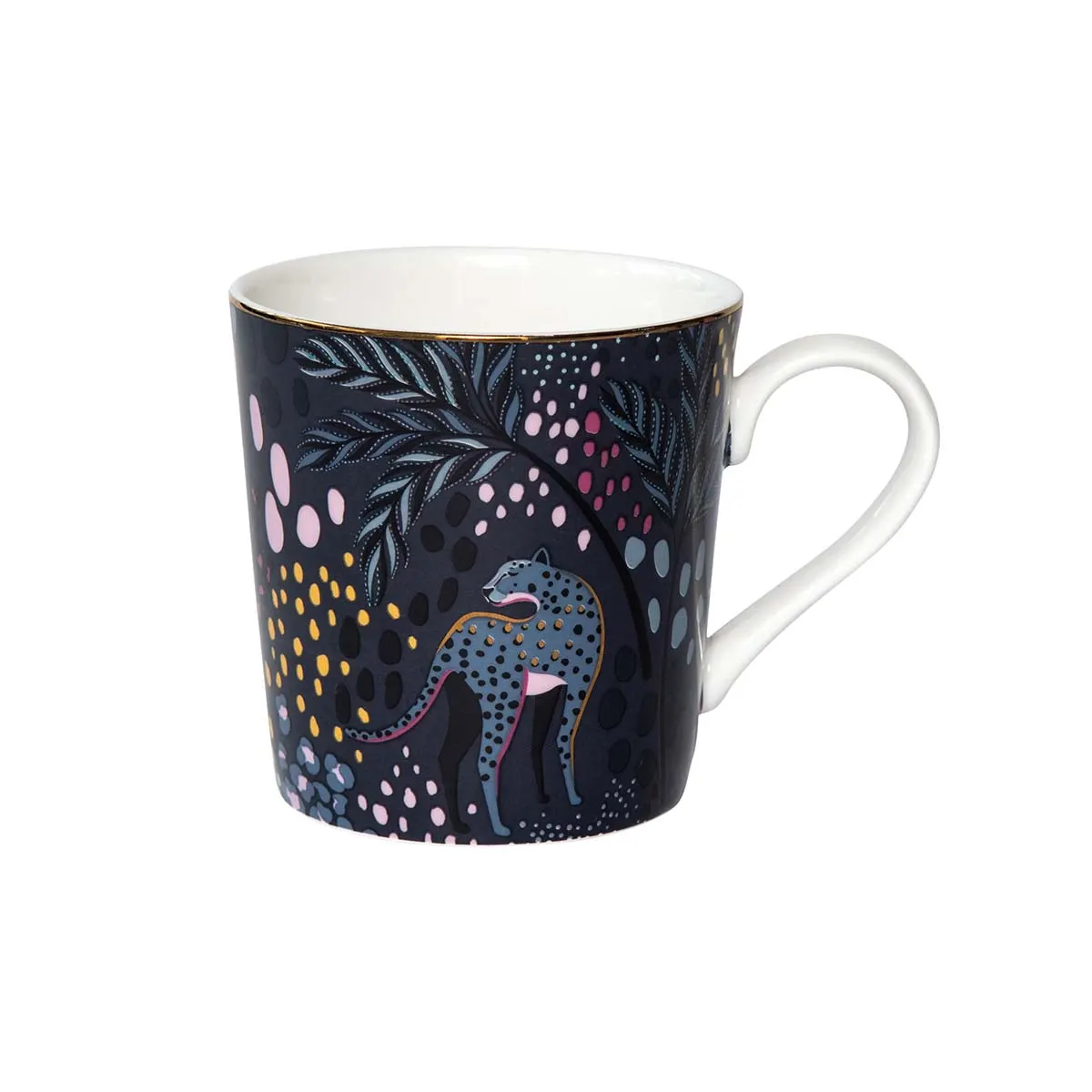 Sara Miller Midnight Leopard Mug Sara Miller Midnight Leopard Mug