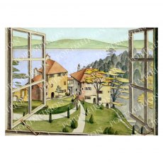 Meryl Watts - View From Chantry Window Mounted Print Meryl Watts - View From Chantry Window Mounted Print