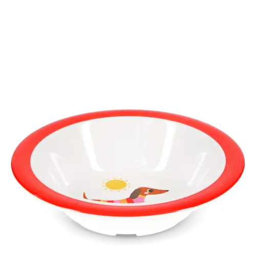 Rex London Children's Melamine Bowl - Sunny Sausage Dog Rex London Children's Melamine Bowl - Sunny Sausage Dog