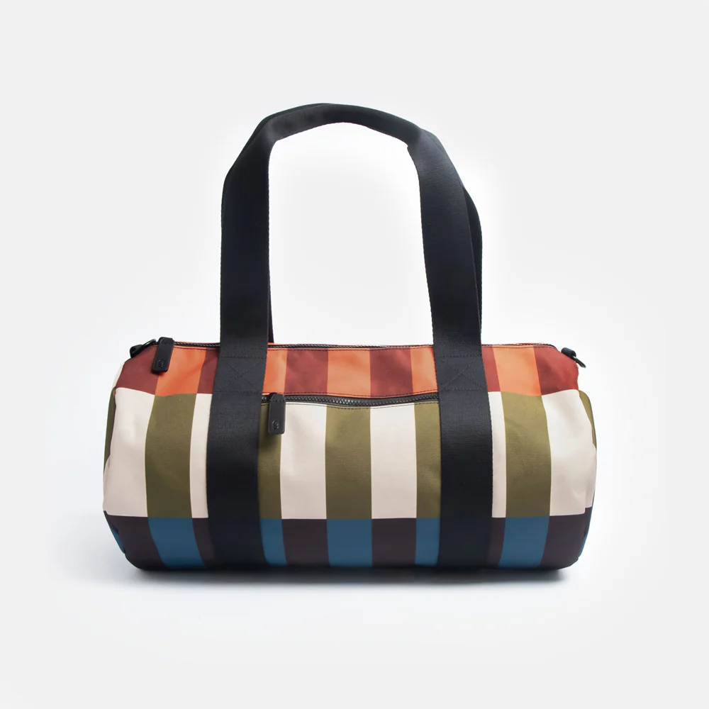 Caroline Gardner Retro Stripe Duffel Gym Bag Caroline Gardner Retro Stripe Duffel Gym Bag