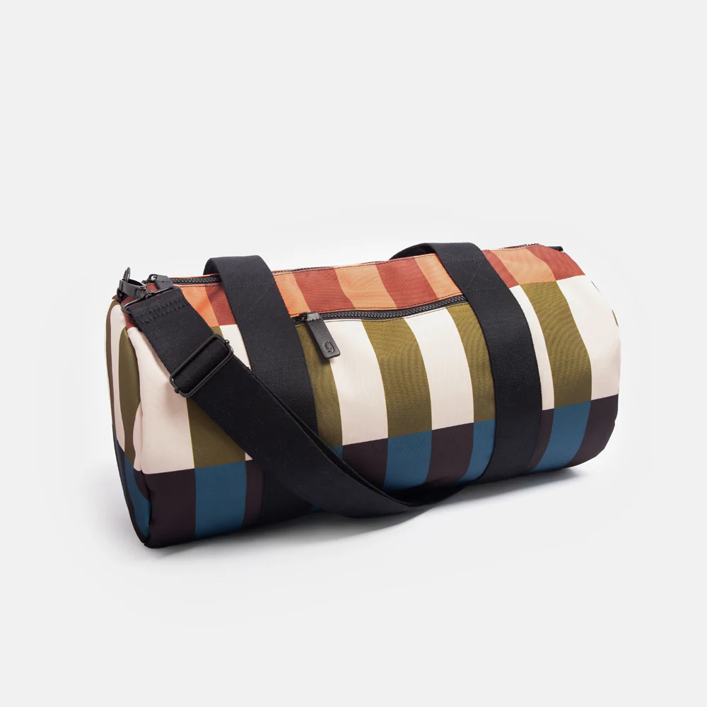 Caroline Gardner Retro Stripe Duffel Gym Bag Caroline Gardner Retro Stripe Duffel Gym Bag