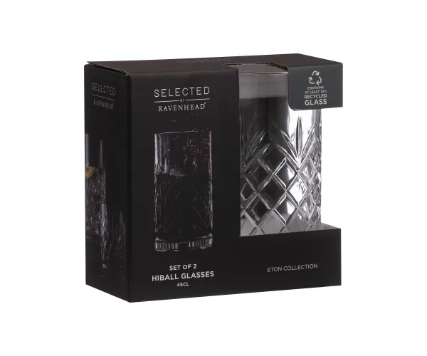 Ravenhead Eton Set Of 2 Hiball Glasses 45cl Ravenhead Eton Set Of 2 Hiball Glasses 45cl