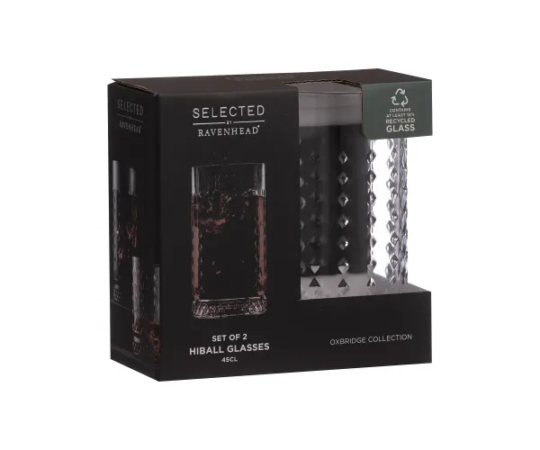 Ravenhead Oxbridge Set Of 2 Hiball Glasses 45cl Ravenhead Oxbridge Set Of 2 Hiball Glasses 45cl