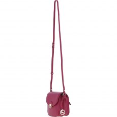 Ashwood Leather Crossbody Bag with Twist Lock - Raspberry Y-52 Ashwood Leather Crossbody Bag with Twist Lock - Raspberry Y-52