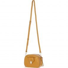 Ashwood Leather Compact Crossbody Bag with Twist Lock & Adjustable Strap - Mustard Y-53 Ashwood Leather Compact Crossbody Bag with Twist Lock & Adjustable Strap - Mustard Y-53