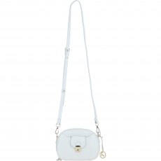 Ashwood Leather Compact Crossbody Bag with Twist Lock & Adjustable Strap - White Y-53 Ashwood Leather Compact Crossbody Bag with Twist Lock & Adjustable Strap - White Y-53
